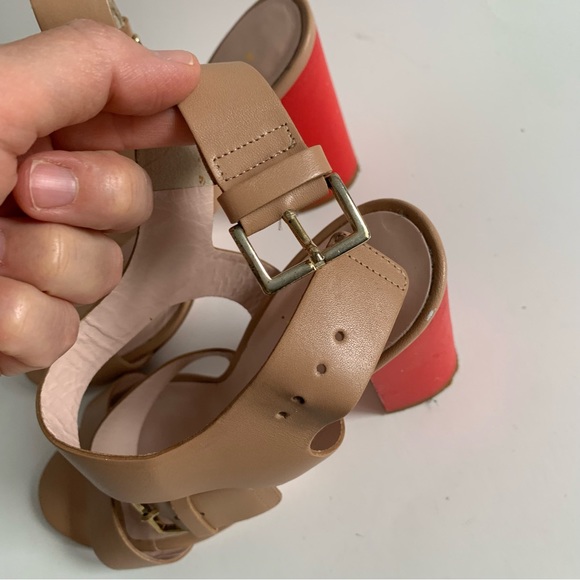 Kate Spade Ibarra Block heel leather strap sandals nude - Picture 14 of 15